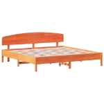 Giroletto senza Materasso Marrone Cera 180x200 cm Legno di Pino