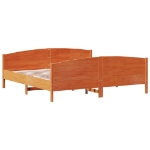 Giroletto senza Materasso Marrone Cera 200x200 cm Legno di Pino