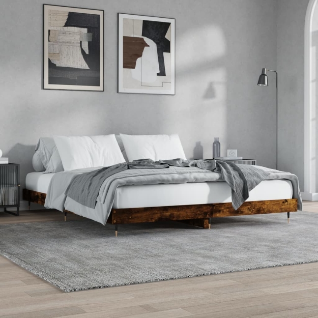 Giroletto senza Materasso Rovere Fumo 120x200 cm in Truciolato