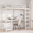 Giroletto Soppalco senza Materasso Bianco 80x200cm Legno Pino