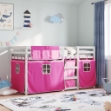 Letto a Castello senza Materasso Rosa 75x190 cm Legno di Pino