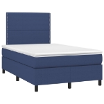 Letto a Molle con Materasso e LED Blu 120x190 cm in Tessuto