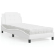 Letto con Materasso Bianco 80x200 cm in Similpelle