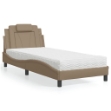 Letto con Materasso Cappuccino 90x200 cm in Similpelle