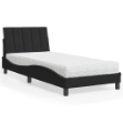Letto con Materasso Nero 90x190 cm in Velluto