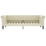 Letto da Giorno Crema 100x200 cm in Similpelle