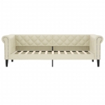 Letto da Giorno Crema 90x200 cm in Similpelle