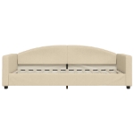 Letto da Giorno Crema 90x200 cm in Tessuto