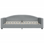 Letto da Giorno Grigio Chiaro 100x200 cm in Tessuto