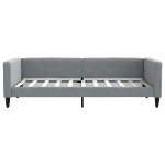 Letto da Giorno Grigio Chiaro 90x190 cm in Tessuto