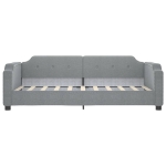 Letto da Giorno Grigio Chiaro 90x190 cm in Tessuto