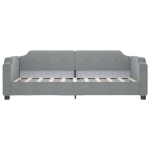 Letto da Giorno Grigio Chiaro 90x200 cm in Tessuto