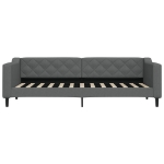Letto da Giorno Grigio Scuro 80x200 cm in Tessuto