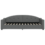 Letto da Giorno Grigio Scuro 80x200 cm in Tessuto