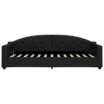 Letto da Giorno Nero 80x200 cm in Tessuto