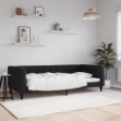 Letto da Giorno Nero 90x200 cm in Velluto