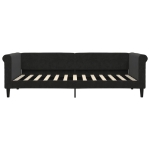 Letto da Giorno Nero 90x200 cm in Velluto