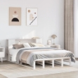 Letto Libreria senza Materasso Bianco 120x190 cm Legno Massello