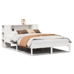 Letto Libreria senza Materasso Bianco 140x200 cm Legno di Pino