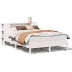 Letto Libreria senza Materasso Bianco 150x200 cm Legno di Pino