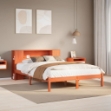 Letto Libreria senza Materasso Marrone Cera 120x190 cm in Pino