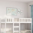 Letto per Bambini senza Materasso Bianco 75x190cm Massello Pino