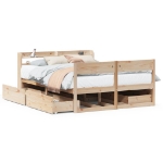 Letto senza Materasso 120x190 cm in Legno Massello di Pino