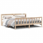 Letto senza Materasso 200x200 cm in Legno Massello di Pino