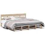 Letto senza Materasso 200x200 cm in Legno Massello di Pino