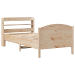 Letto senza Materasso 90x190 cm in Legno Massello di Pino