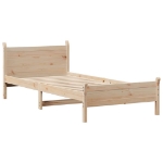 Letto senza Materasso 90x190 cm in Legno Massello di Pino