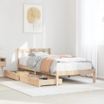 Letto senza Materasso 90x190 cm in Legno Massello di Pino