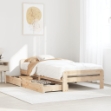 Letto senza Materasso 90x190 cm in Legno Massello di Pino