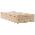 Letto senza Materasso 90x200 cm in Legno Massello di Pino