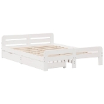 Letto senza Materasso Bianco 140x190 cm Legno Massello di Pino