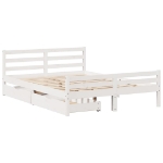 Letto senza Materasso Bianco 140x200 cm Legno Massello di Pino