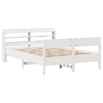 Letto senza Materasso Bianco 140x200 cm Legno Massello di Pino