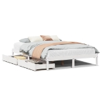 Letto senza Materasso Bianco 150x200 cm Legno Massello di Pino