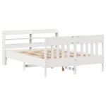 Letto senza Materasso Bianco 160x200 cm Legno Massello di Pino