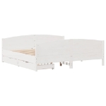 Letto senza Materasso Bianco 160x200 cm Legno Massello di Pino