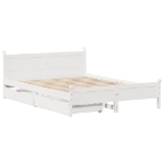 Letto senza Materasso Bianco 160x200 cm Legno Massello di Pino