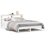 Letto senza Materasso Bianco 160x200 cm Legno Massello di Pino