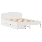 Letto senza Materasso Bianco 160x200 cm Legno Massello di Pino