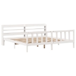 Letto senza Materasso Bianco 180x200 cm Legno Massello di Pino