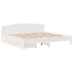 Letto senza Materasso Bianco 180x200 cm Legno Massello di Pino