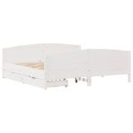 Letto senza Materasso Bianco 180x200 cm Legno Massello di Pino