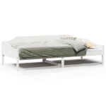 Letto senza Materasso Bianco 90x190 cm in Legno Massello Pino
