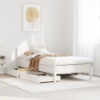 Letto senza Materasso Bianco 90x190 cm in Legno Massello Pino