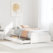 Letto senza Materasso Bianco 90x200 cm Legno Massello di Pino