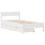 Letto senza Materasso Bianco 90x200 cm Legno Massello di Pino